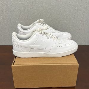 NIKE MEN COURT VISION LOW CASUAL SNEAKERS SIZE 14 WHITE